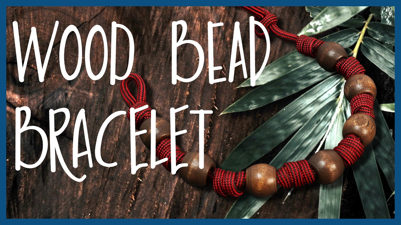 Wood Bead Paracord Bracelet