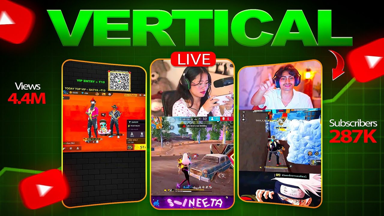 YouTube Par Vertical Live Stream Kaise Kare | Grow Fast Subscribers 🔥 (2026) | FREE FIRE