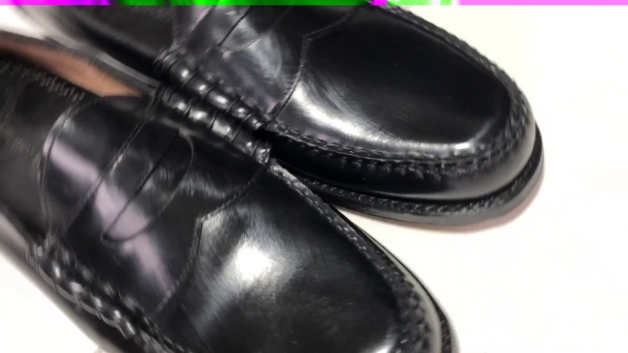 Johnston & Murphy Black Leather Ski Moc Penny Loafers Size 10 D Style 24-9001
