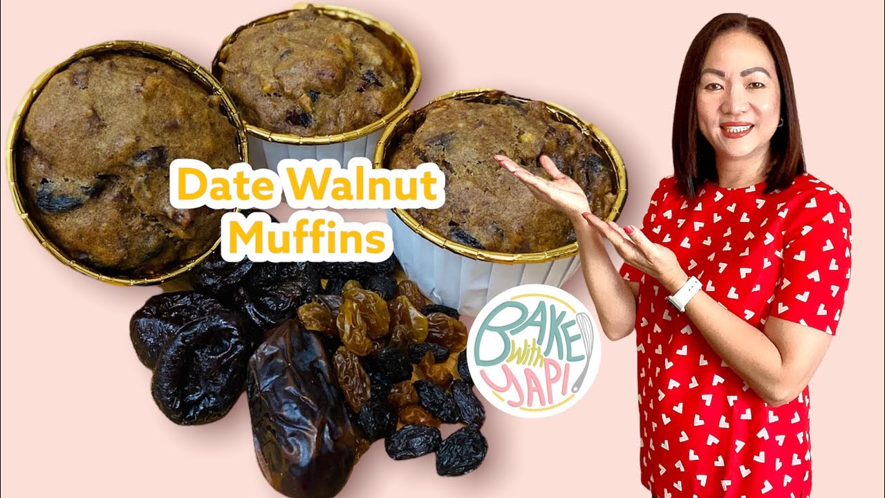 “EASY AND DELICIOUS “ DATE WALNUT MUFFINS @BAKEWITHYAPI