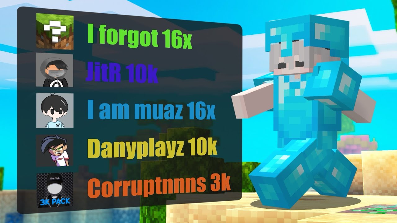 Top 5 BEST FPS Boost YouTubers PVP Texture Packs For HIVE BEDWARS (MCPE 1.21)