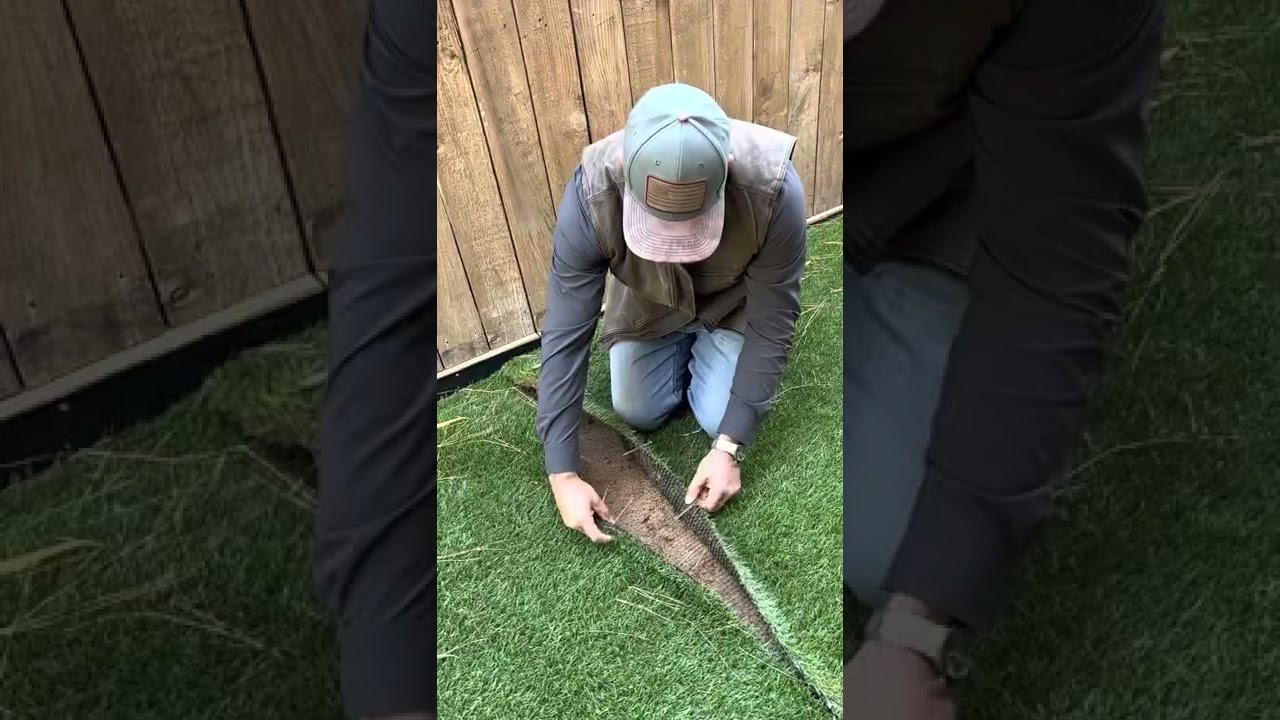 A terrible synthetic turf installation
