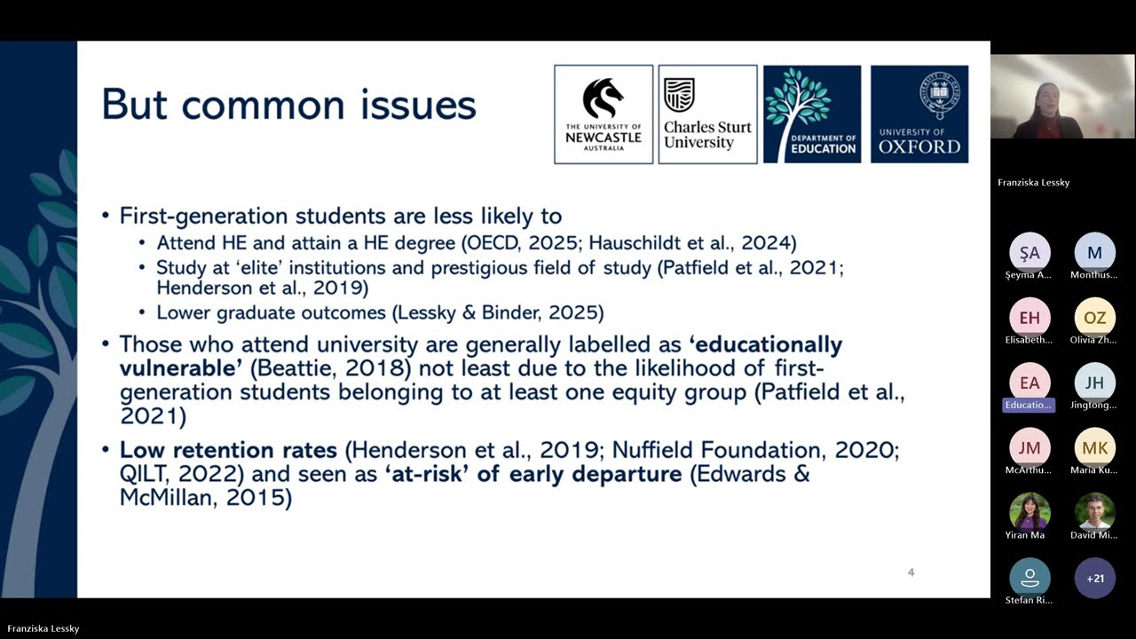 Unpacking persistence of first-generation students at unis in Australia, Austria, Ireland & the UK