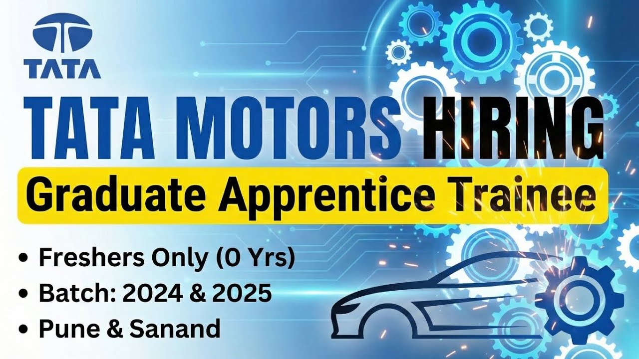 Tata Motors Hiring Graduate Apprentice Trainee |  2024&ndash;2025 Freshers#fresherjobs#tatamotors #fresher