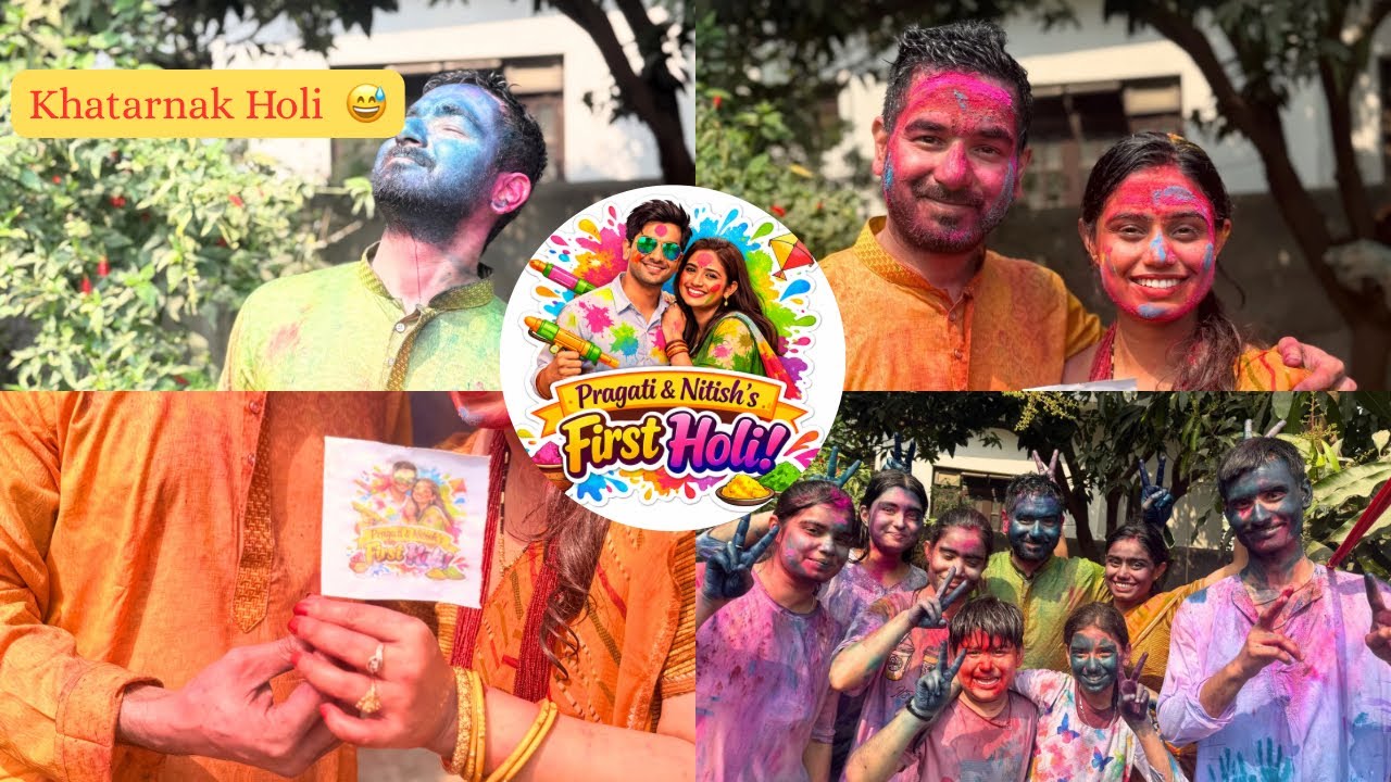 Didi & Bhinaju’s First Holi 🌈 | Wildest Holi We’ve Ever Played! #holi #vlog 