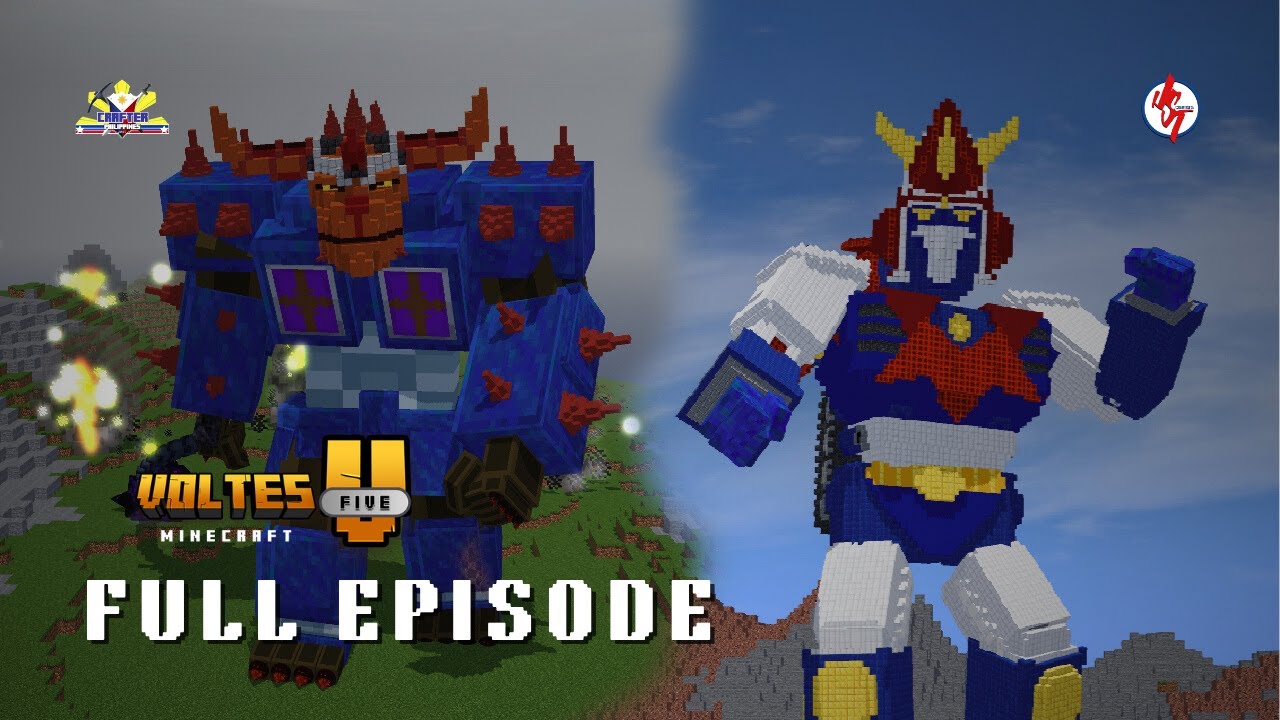 Voltes V versus Vaizanger - Voltes V Minecraft ボルテスV マインクラフト (Full Episode 2) // Minecraft Animation