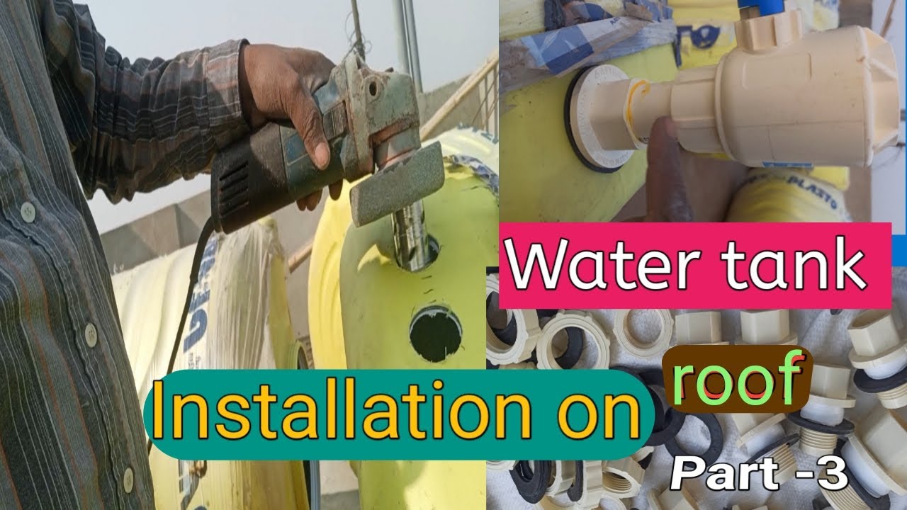 Water tank installation on roof #myplumbing123