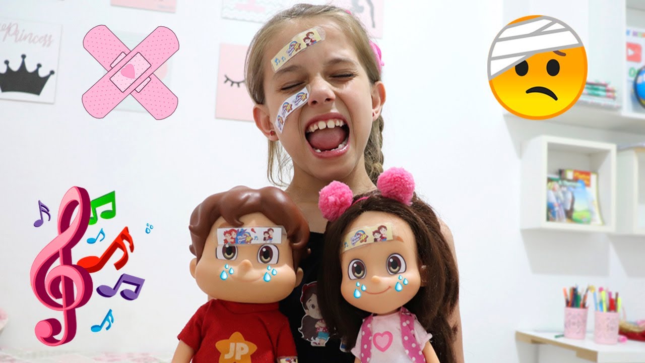 MÚSICA DO DODÓI COM BONECOS  MARIA CLARA E JP ♫ The Boo Boo Song! Nursery Rhymes Songs for Kids
