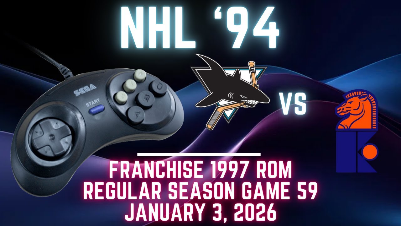 NHL '94 Franchise League (1997) - Sharks (Len) at New Jersey Knights (NewJerseyKiller) {Gens} - G59