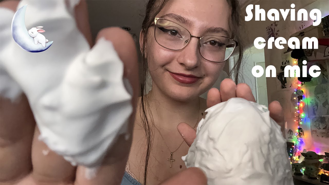 ASMR | Shaving cream on mic & mouth sounds 😴