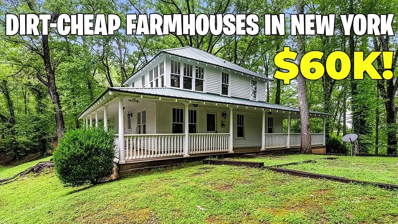 5 DIRT-CHEAP NEW YORK FARMHOUSES With LAND | Hidden Gems Under $125K! (Starting at $65K!)