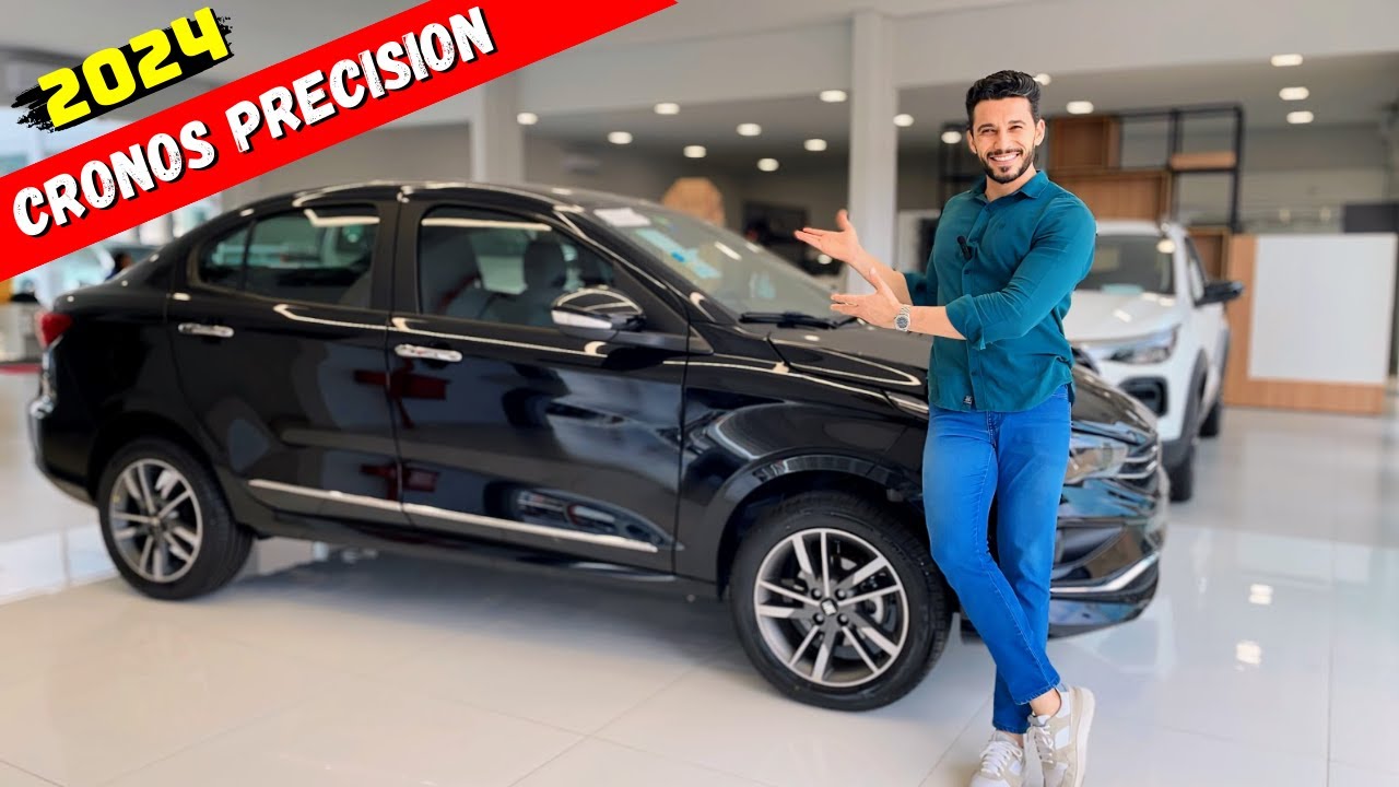 Fiat Cronos Precision 2024 1.3 CVT no preto vulcano