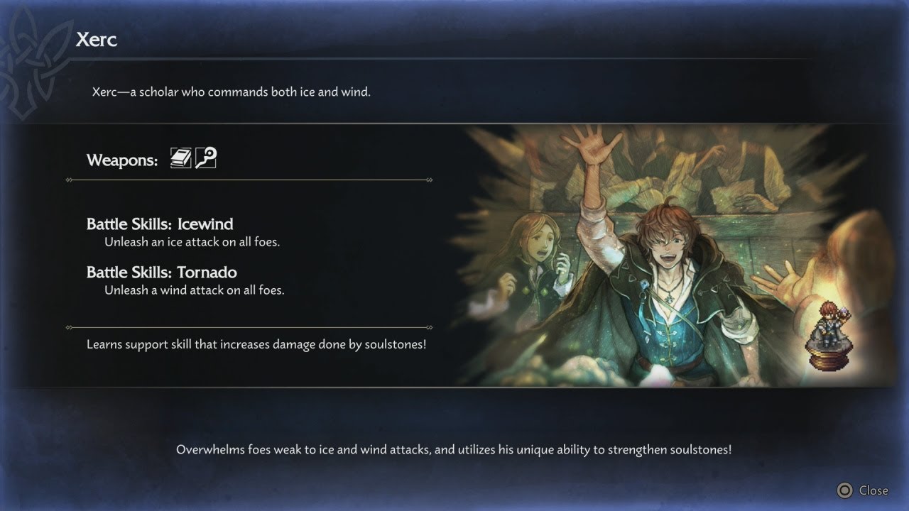 Octopath Traveler 0 playthrough Part 59 Side Story recruit Xerc Boss Immoral Noble and Lackey
