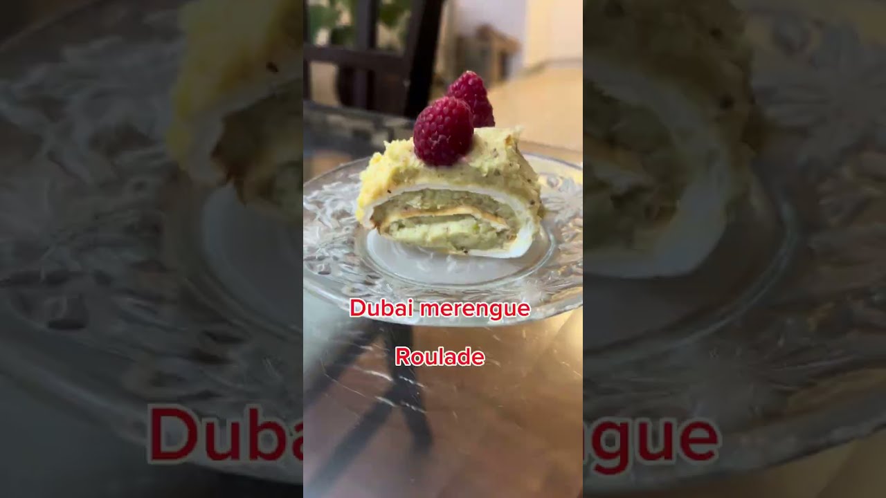 Dubai meringue roulade 