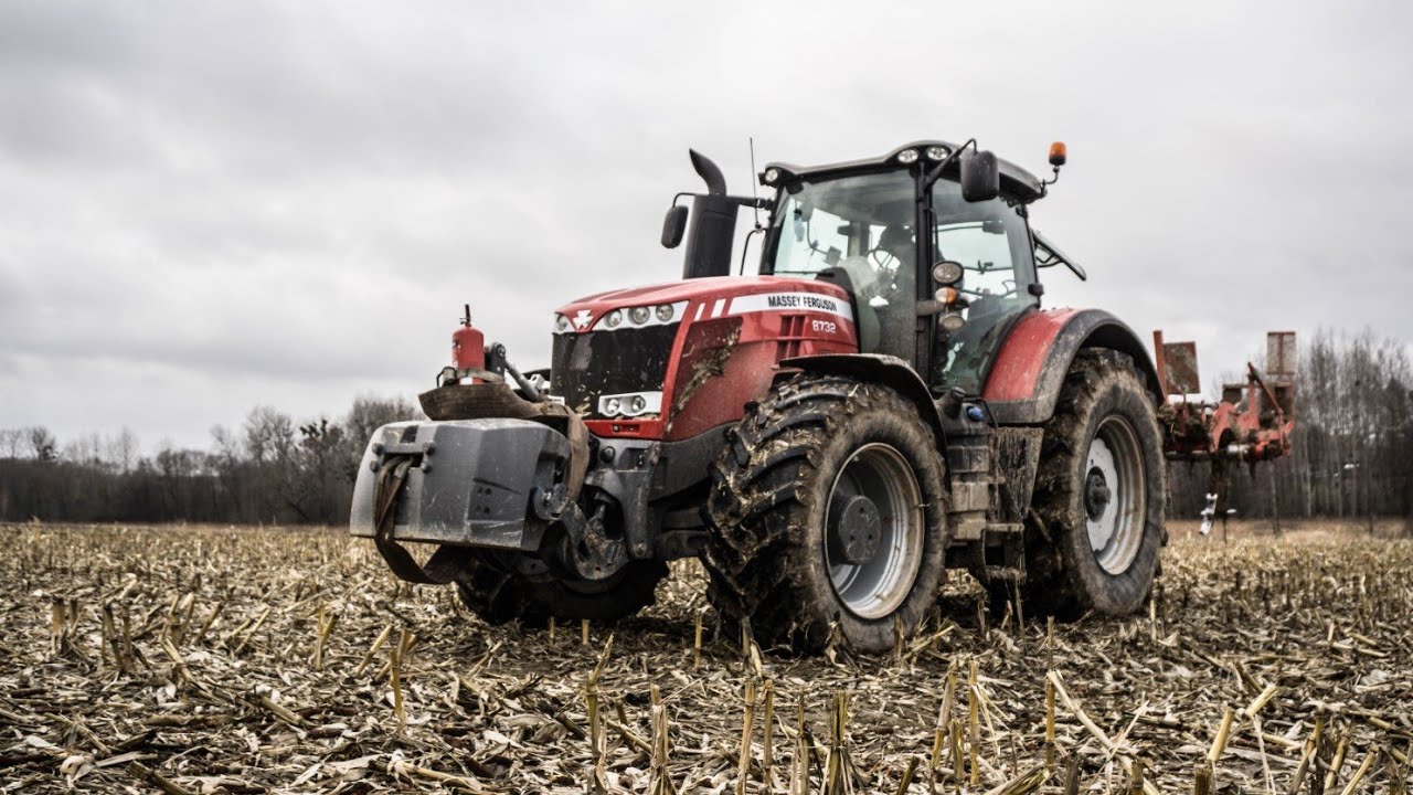 320 koni w Zimowej uprawie po Kukurydzy || 🔥 Massey Ferguson 8732 🔥 || Dłutowanie w Gr Suszek