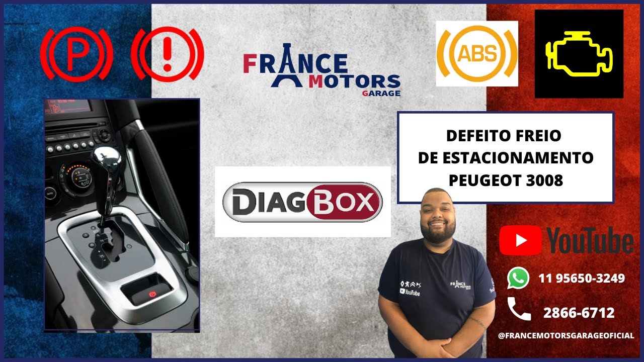 Defeito freio de estacionamento PEUGEOT 3008 #renault #peugeot #citroen #ds #francemotorsgarage