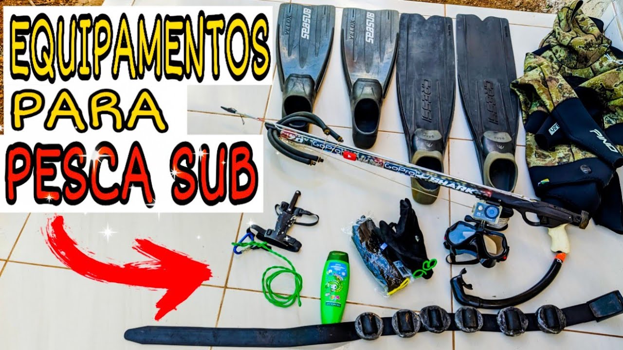 Equipamentos para pesca sub