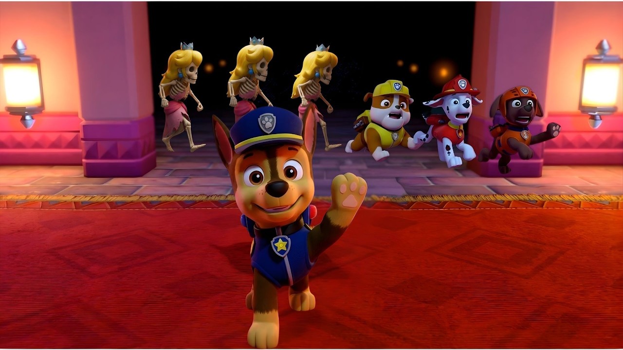 Paw Patrol in Super Mario Party?! Chase vs Marshall vs Rubble vs Zuma Minigames