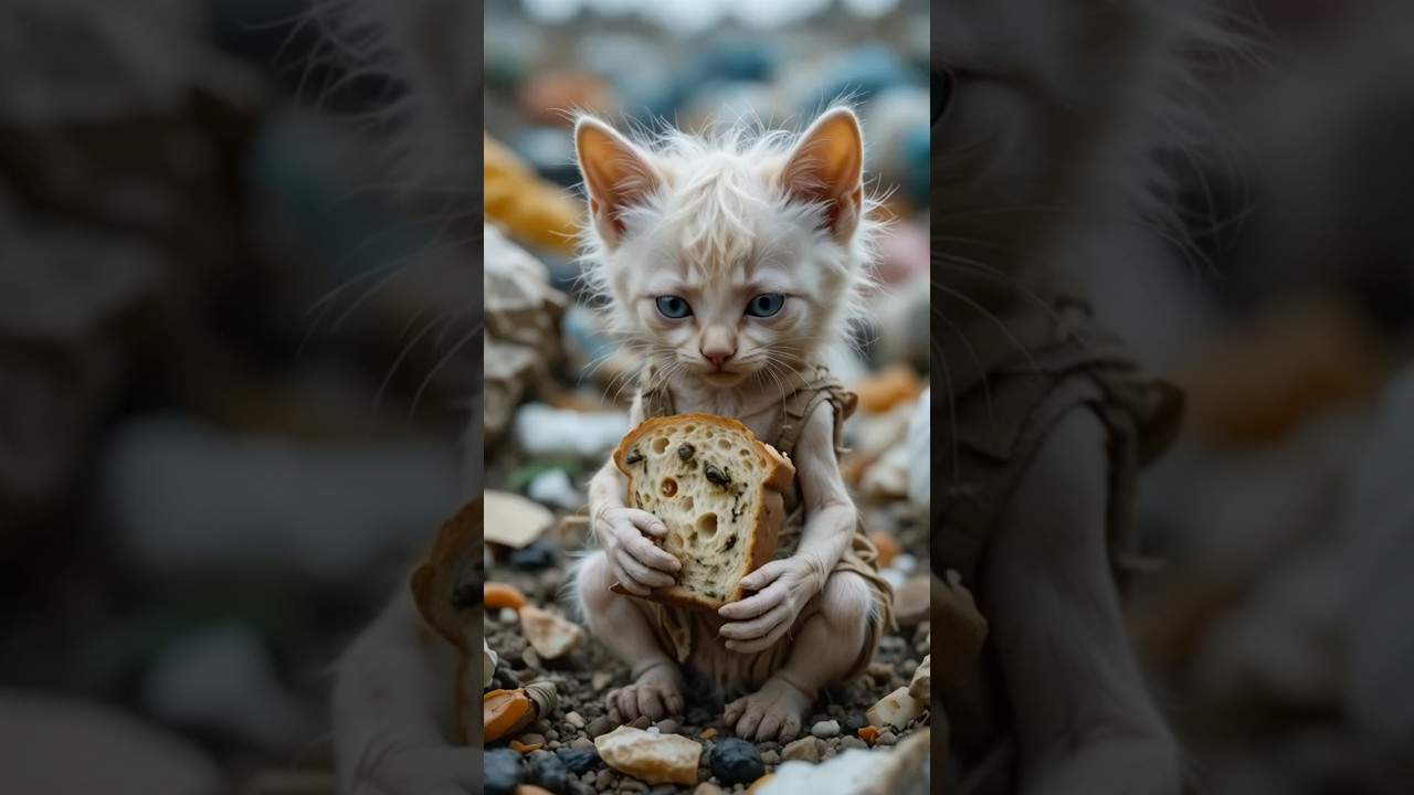 GATINHO POBRE SENDO HUMILHADO PELOS AMIGOS ,POR COMER P&Atilde;O ESTRAGADO  #jdvp #cuteanimals  #funny