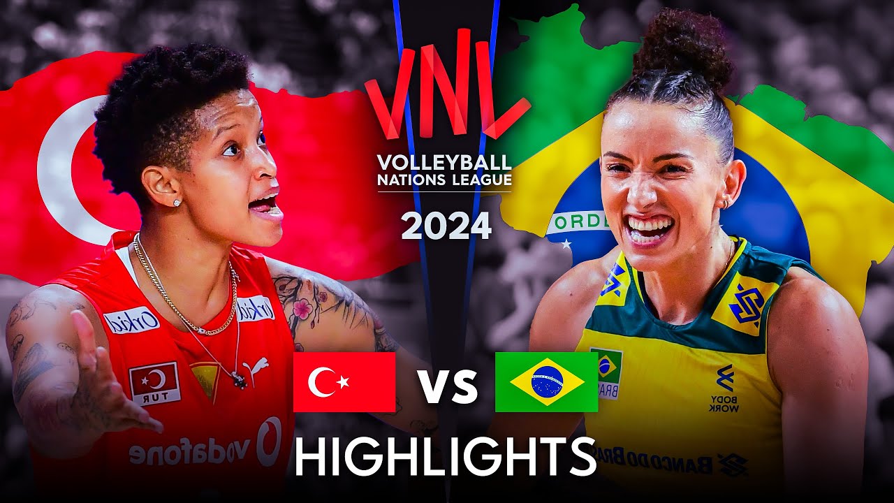🇹🇷 TURKIYE vs BRAZIL 🇧🇷 | Highlights | Women's VNL 2024