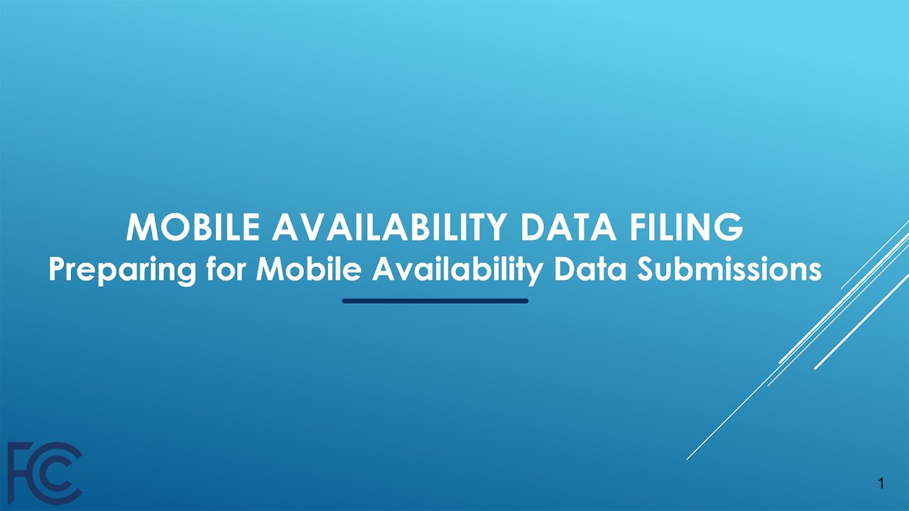 BDC Mobile Availability Data Filing: Preparing for Mobile Availability Data Submissions