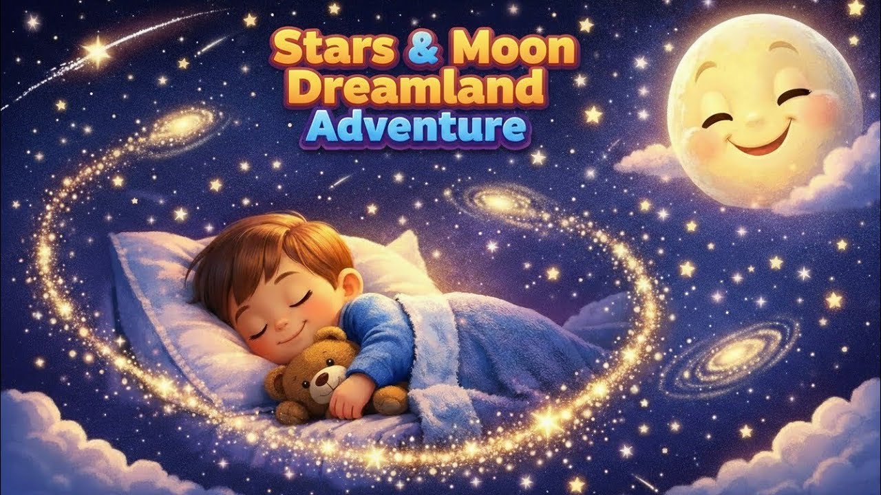 Stars & Moon Dreamland Adventure 🌙 | Baby Lullaby & Bedtime Song | Nursery Rhymes for Sleep