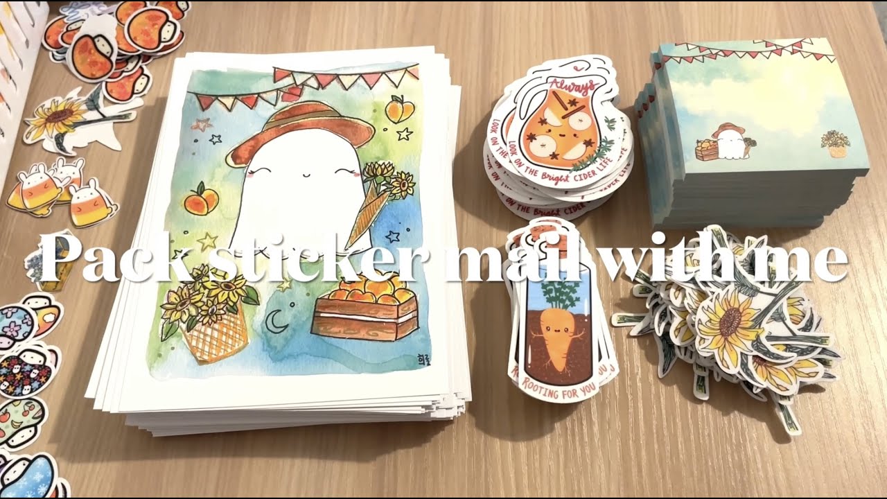 October Sticker Club - Pack stationery snail mail club with me