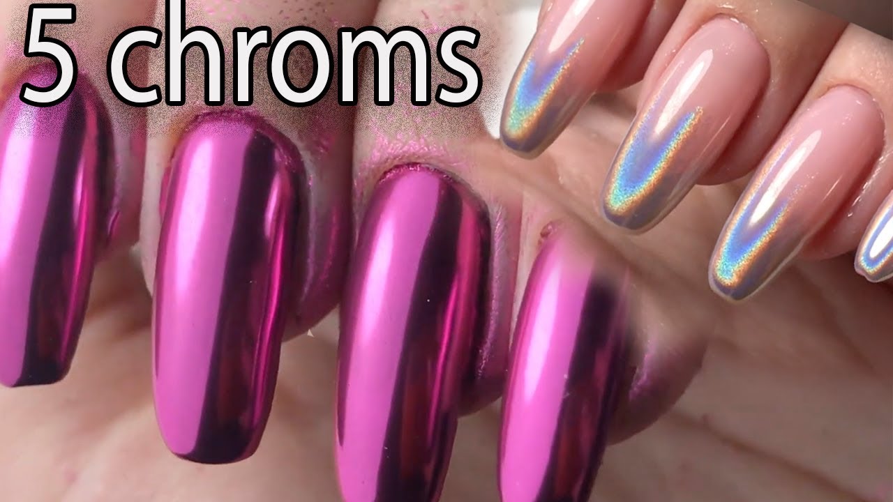 5 WAYS to do chrome nails!!!/Easy chrome nails tutorial!