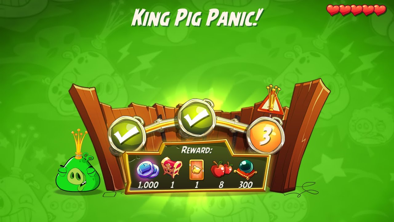 KPP Shortcut (failed) - No Red,Blues,Chuck,Hal - King Pig Panic, Angry Birds 2  