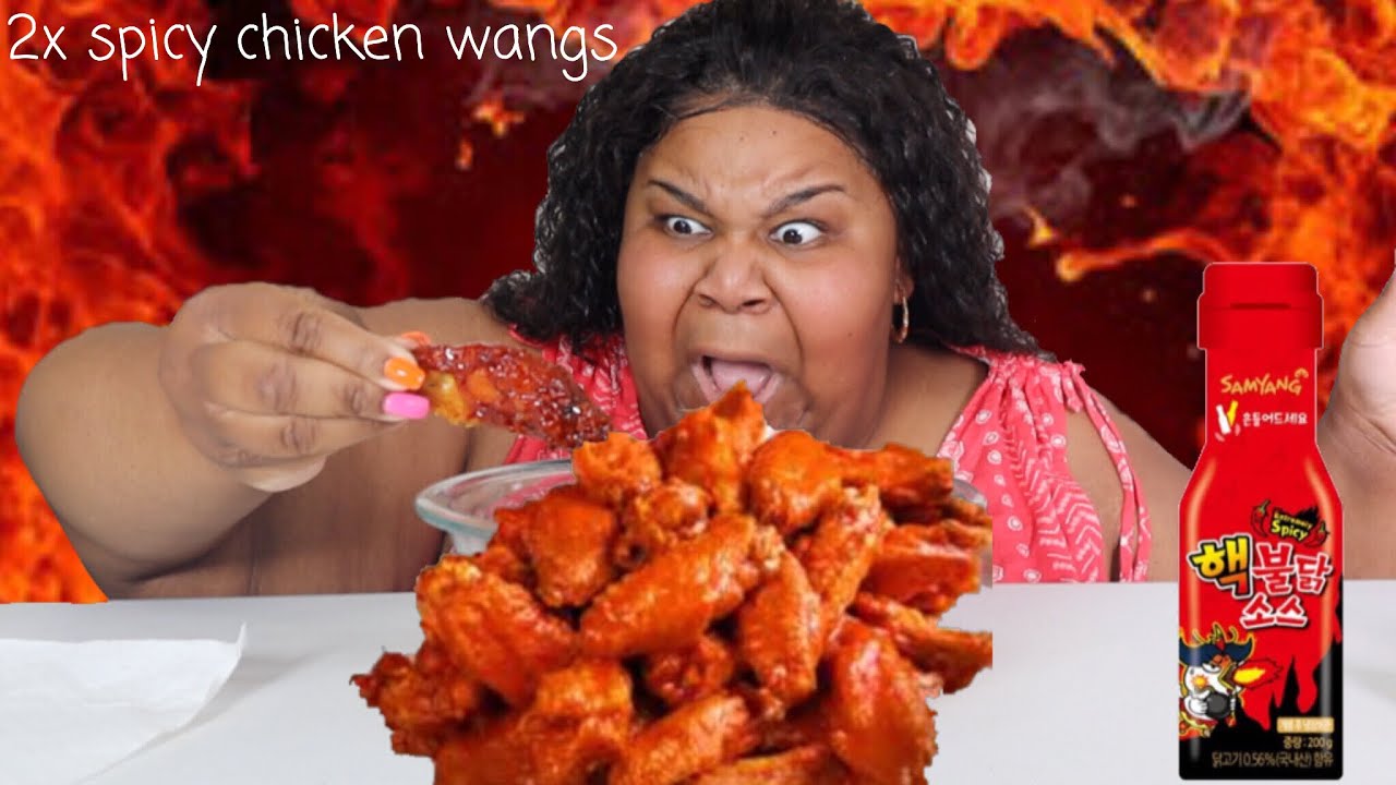 2X NUCLEAR SPICY CHICKEN WING CHALLENGE|  prissy p |  steph and tasha