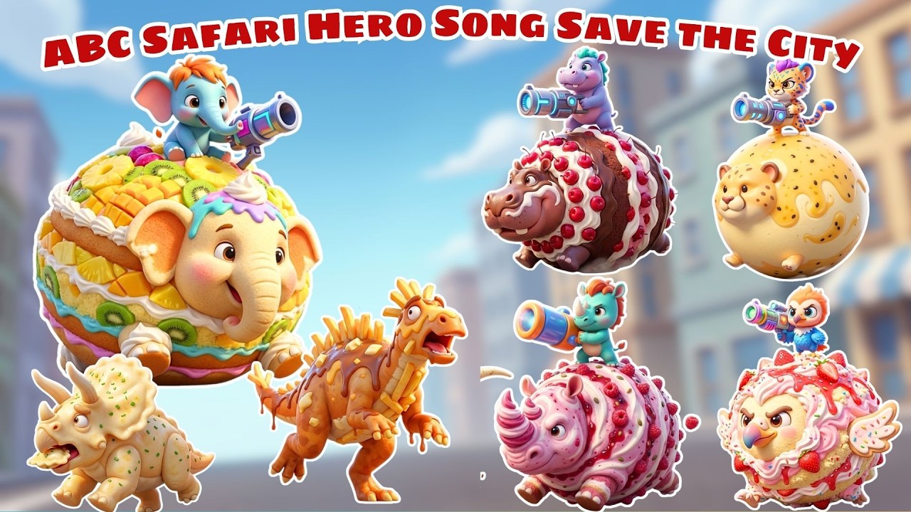 ABC Safari Hero Song A–Z 🦁🦖 | Animals Save the City | Learn Alphabet & Animal Sounds