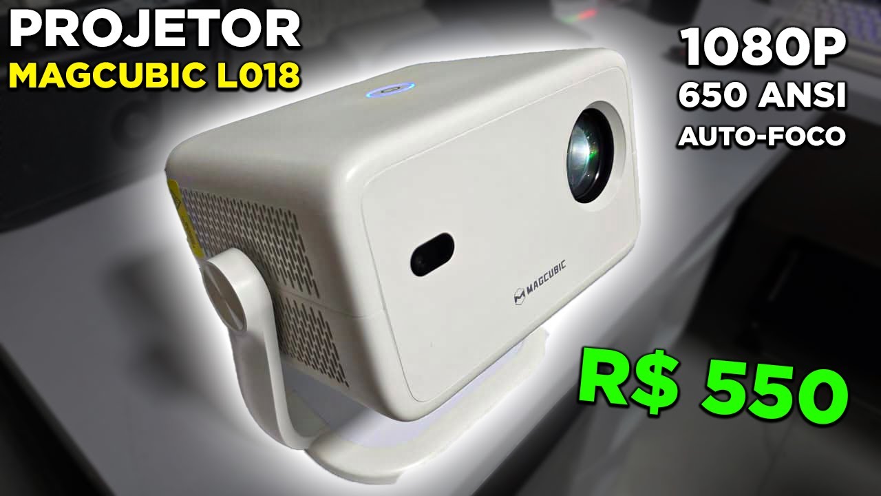 o MELHOR PROJETOR BARATO da MAGCUBIC! L018 com 650 ANSI LÚMENS e AUTO-FOCO! SURPREENDEU!