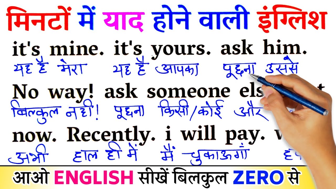 Learn English In Minutes / Zero से इंग्लिश पढ़ना कैसे सीखें / अंग्रेजी कैसे सीखें / Learn English