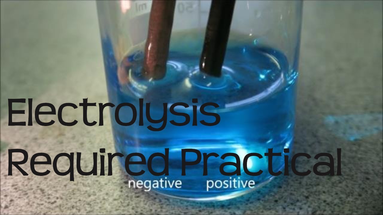 The electrolysis of copper (II) sulfate.