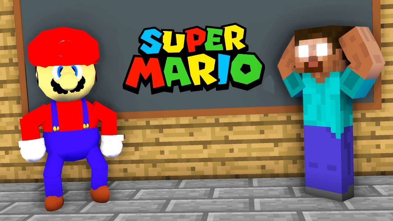 Monster School : SUPER MARIO & BALDI'S BASICS CHALLENGE - Minecraft Animation