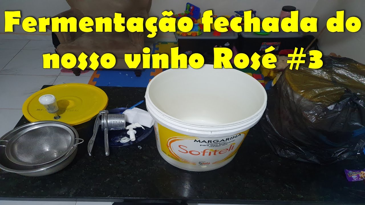 Verificação, Descuba, Prensagem e Fermentação fechada do nosso vinho Rosé #3