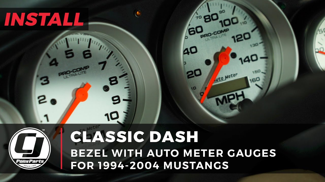 1994-2004 Mustang Install | Classic Dash 6-Gauge Kit with AutoMeter Gauges
