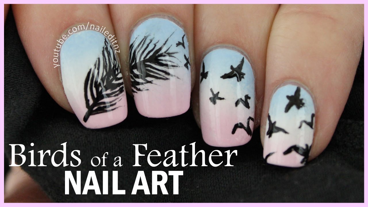 Birds of a Feather Nail Art | Gradient
