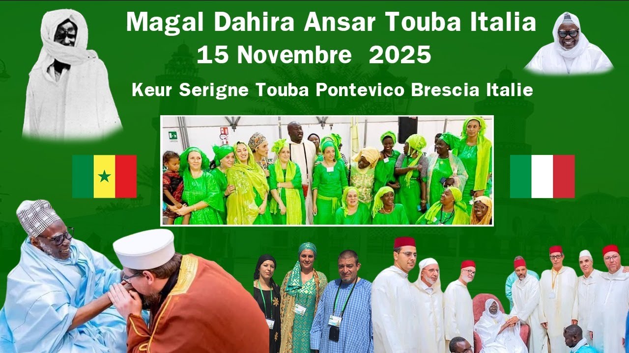 🔴En Direct D'Italie Magal Dahira Ansar Touba Italia | Edition 2025