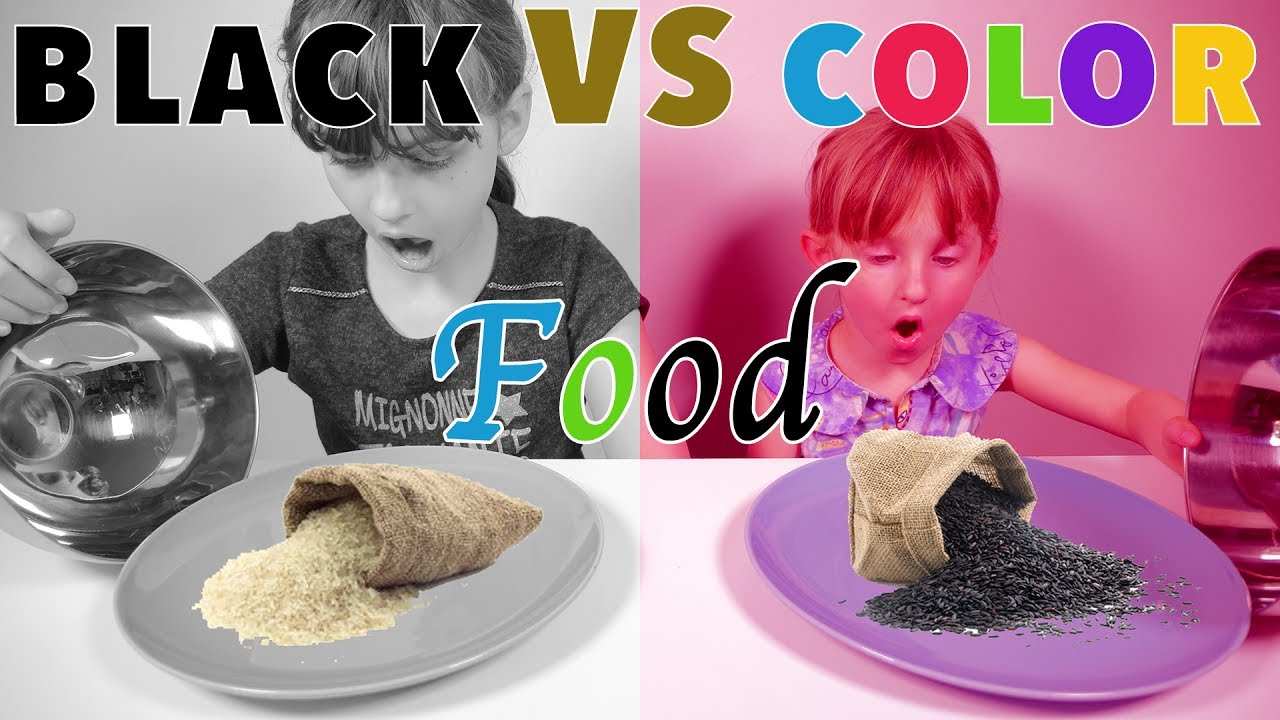 BLACK VS COLOR FOOD CHALLENGE • Aliments noirs sans colorants VS aliments en couleur - SBT