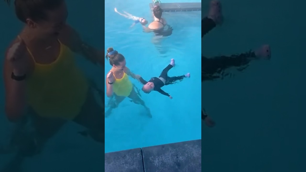 INFANT SURVIVAL SWIM LESSON | Throwing baby in