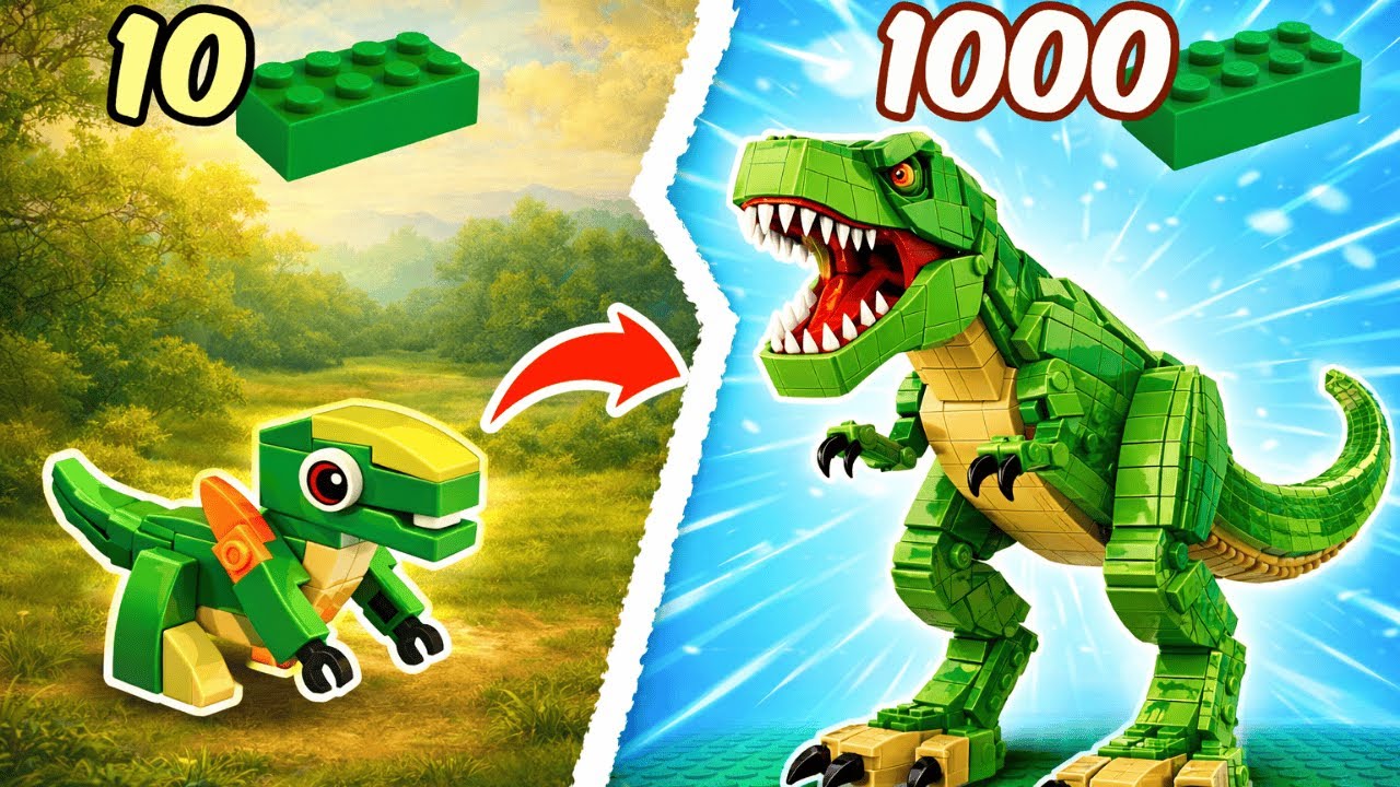 Building the Biggest LEGO T-Rex | Giant Dinosaur Takes Over