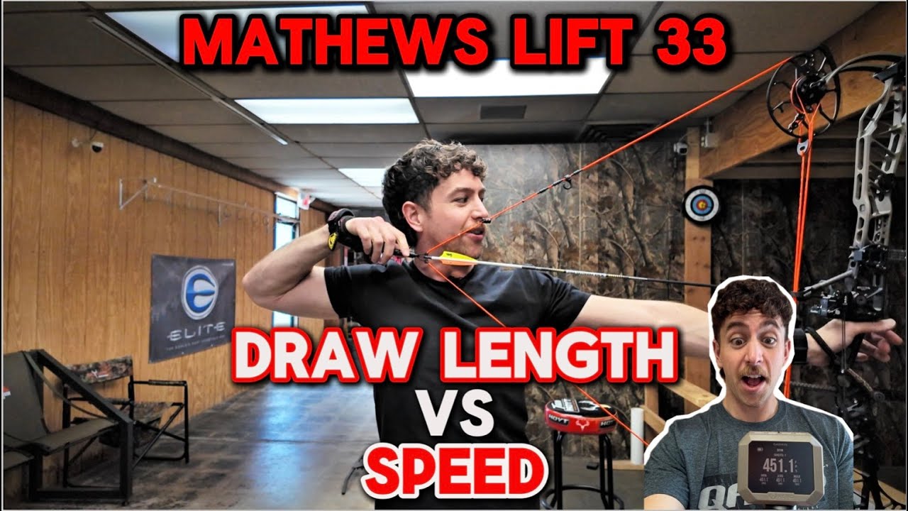 Раскрывая тайну: длина натяжения и скорость стрелы Mathews Lift 33 (проверено 26–31,5 дюйма!)