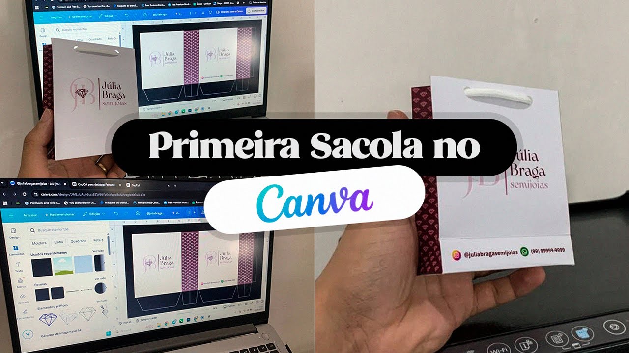Criando suas primeiras sacolas personalizadas no CANVA (Passo a Passo)