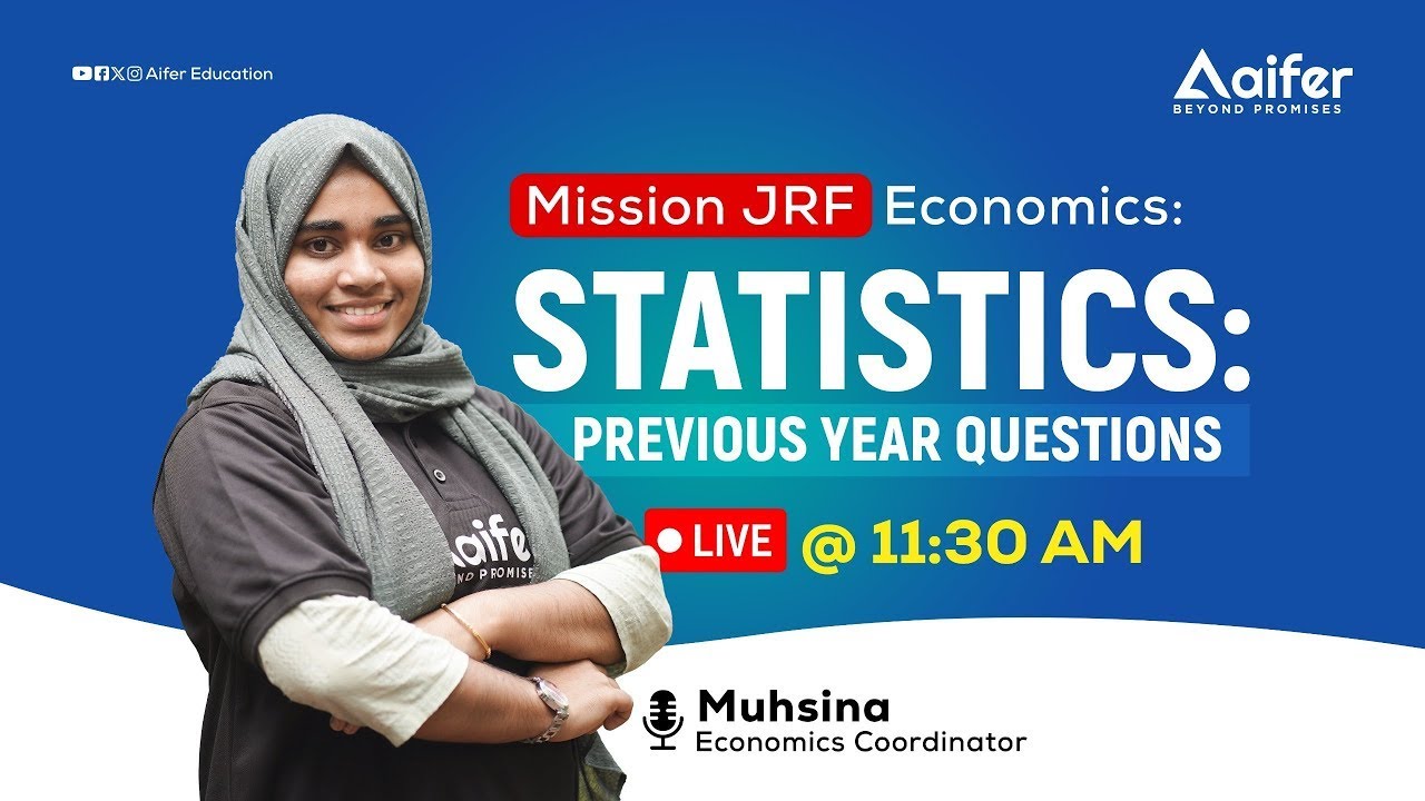 Statistics : Previous Year Questions| Mission JRF ECONOMICS |  UGC  NET JUNE 2024 | Aifer Education
