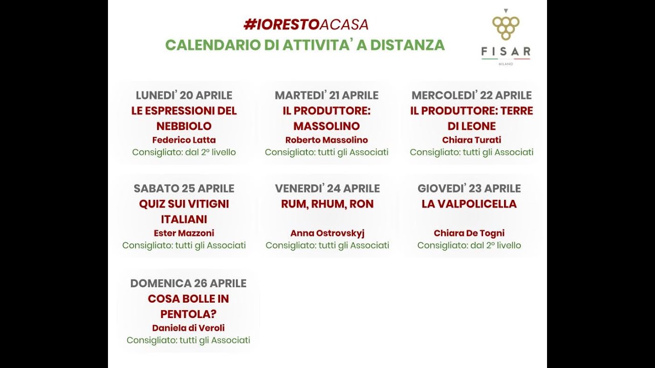 #IORESTOACASA con Fisar Milano mash up   6 wk