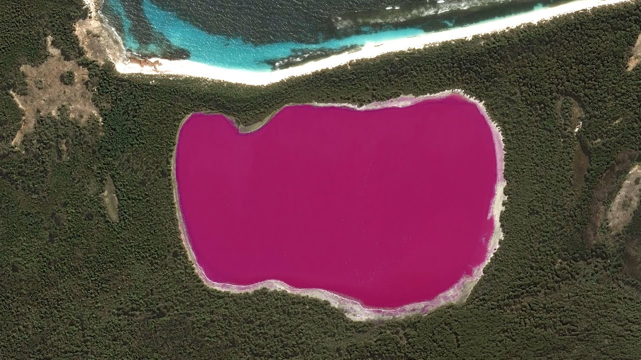 Look At This Bright Pink Lake!
