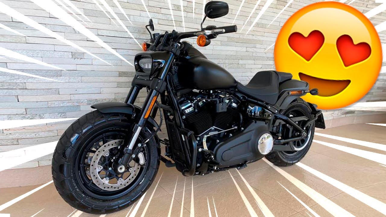 HARLEY DAVIDSON FAT BOB EM DETALHES!! COM ESCAPAMENTO ESPORTIVO 🤩