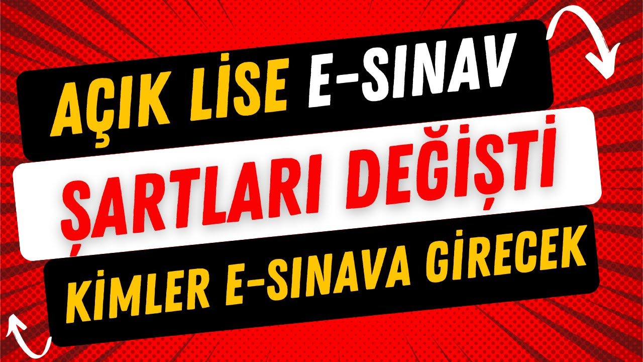 Açık Lise E Sınav Nasıl Yapılacak