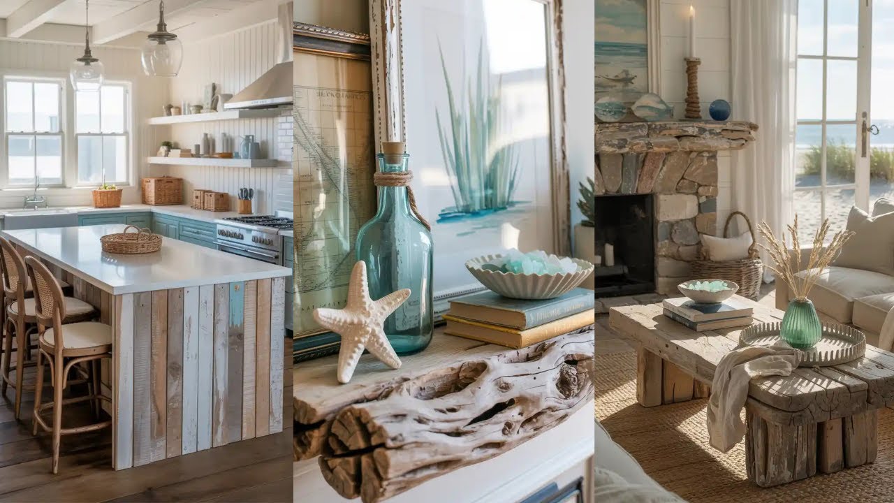 Rustic Coastal Cottage | Weathered Woods, Sea Tones & Natural Beachside Charm